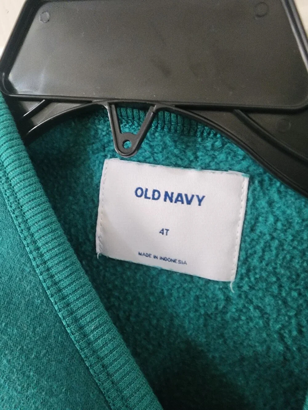 Old Navy Teal & Navy Monster Mouth Pullover Hoodie
